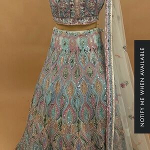 Sabyasachi Multicolor Embroidered Lehenga